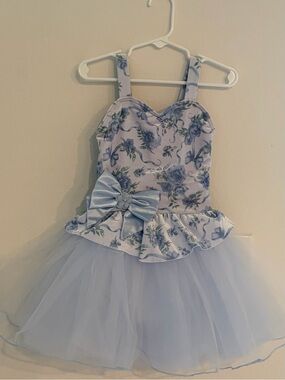 Weissman Sweet Pea Ballet Dance Costume Child XSC Style 18173 w/ Matching Bow